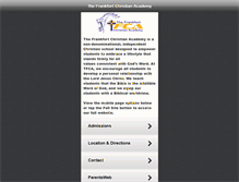 Tablet Screenshot of frankfortchristian.org